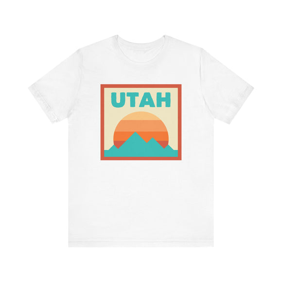 Retro Utah T-Shirt, Mountain Sun Tee, Unisex Graphic Shirt, Vintage Utah Top, Outdoor Adventure Clothing
