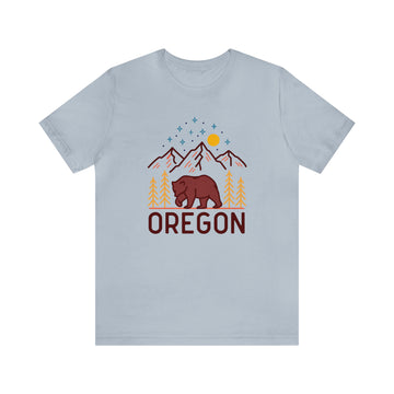 Buy light-blue Oregon T-Shirt - Retro Unisex Oregon Shirt