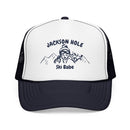 Jackson Hole, Wyoming Ski Babe Trucker Hat — Foam Mesh Cap-4