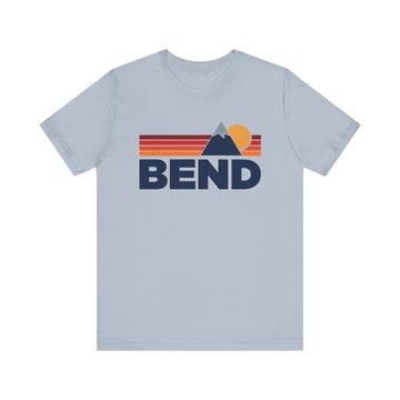 Buy light-blue Retro Bend, Oregon T-shirt, Mountain Tee, Vintage Bend Unisex Jersey Shirt, Outdoor Hiking Apparel