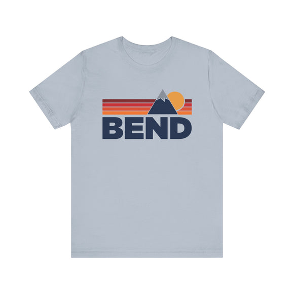 Retro Bend, Oregon T-shirt, Mountain Tee, Vintage Bend Unisex Jersey Shirt, Outdoor Hiking Apparel