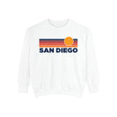 San Diego, California Sunset Stripes Sweatshirt | Comfort Colors - 100% Cotton-2