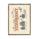 Vermont Ski Town Throw Blanket | Mountain Woven Blanket-3