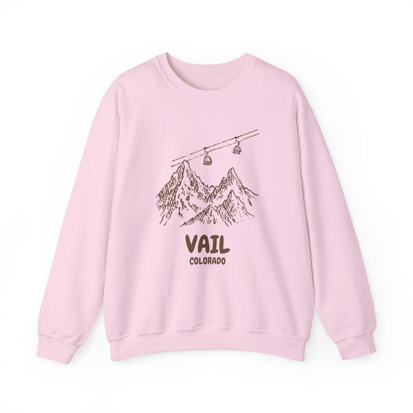 Vail, Colorado Mountain Gondola Sweatshirt, Travel Graphic