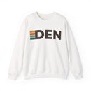 Denver, Colorado DEN Retro Stripe Sweatshirt-1