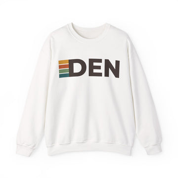 Denver, Colorado DEN Retro Stripe Sweatshirt