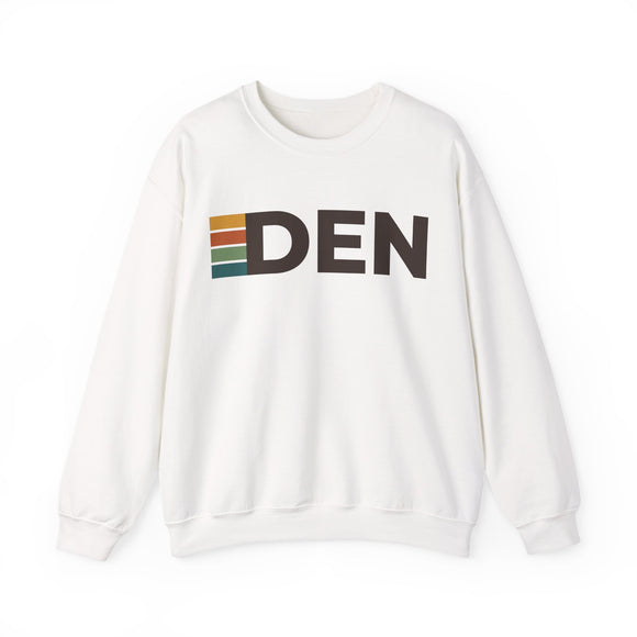 Denver, Colorado DEN Retro Stripe Sweatshirt
