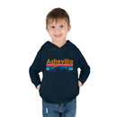 Asheville Toddler Hoodie - Retro Mountain Sun Unisex Asheville Toddler Sweatshirt-7