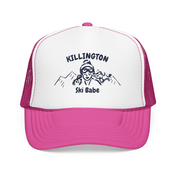 Killington, Vermont Ski Babe Trucker Hat — Foam Mesh Cap - 0