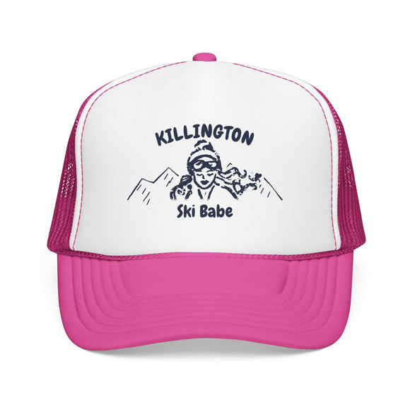 Killington, Vermont Ski Babe Trucker Hat — Foam Mesh Cap