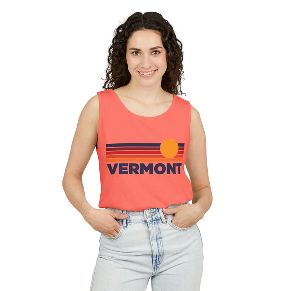 Vermont Retro Sunstripe Tank Top | Comfort Colors - 100% Cotton