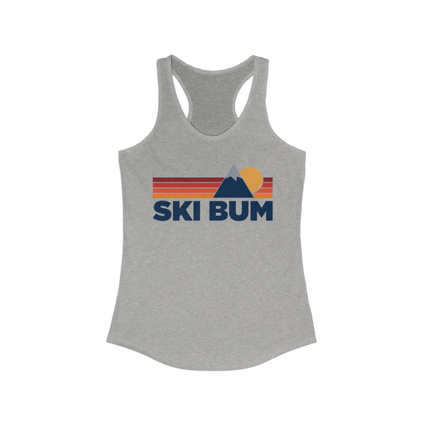 Ski Bum Women's Racerback Tank Top - Mountain Lover Sleeveless Shirt, Women's Ski Bum Hiking Tank