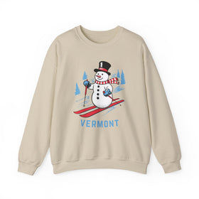 Vermont Sweatshirt - Ski Snowman Graphic Crewneck - 0