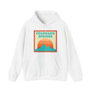 Colorado Springs, Colorado Mountain Sun Hoodie - Unisex Hooded Sweatshirt, Travel Sweatshirt, Sunset-4