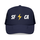 San Francisco, California Retro Trucker Hat - Lightning Foam Cap-2
