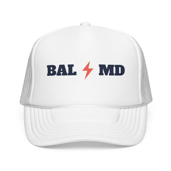 Baltimore, Maryland Retro Trucker Hat - Lightning Foam Cap