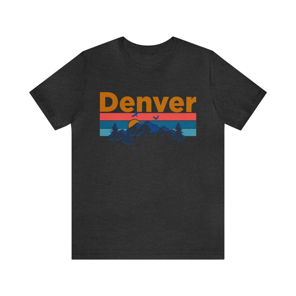 Denver, Colorado Shirt - Mountain Sunset Unisex Denver T-Shirt
