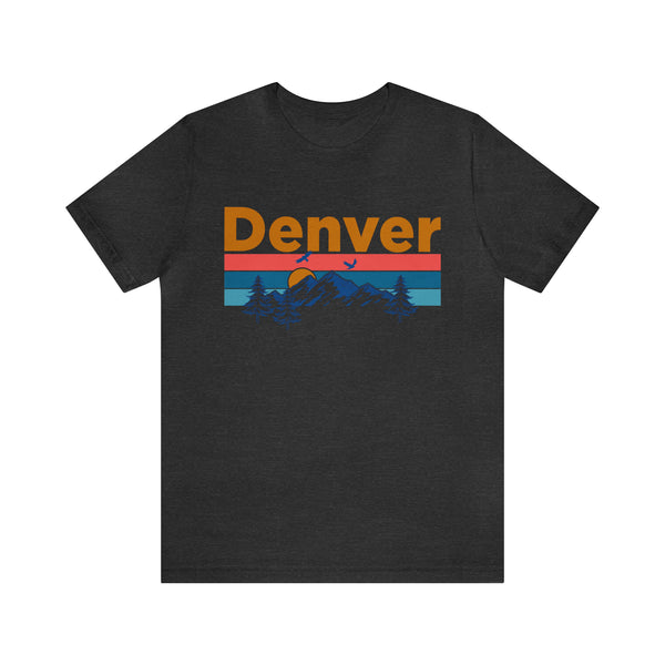 Denver, Colorado Shirt - Mountain Sunset Unisex Denver T-Shirt