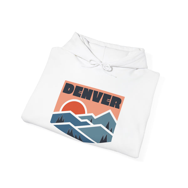 Denver, Colorado Hoodie - Unisex Mountain Denver Hoodie Graphic Sweatshirt