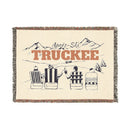 Truckee, California Ski Town Throw Blanket | Mountain Woven Blanket-1
