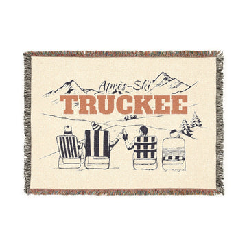 Truckee, California Ski Town Throw Blanket | Mountain Woven Blanket