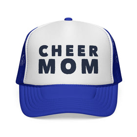 Buy royal Cheer Mom Trucker Cap | Cheerleader Mom Hat, Pom Pom Design