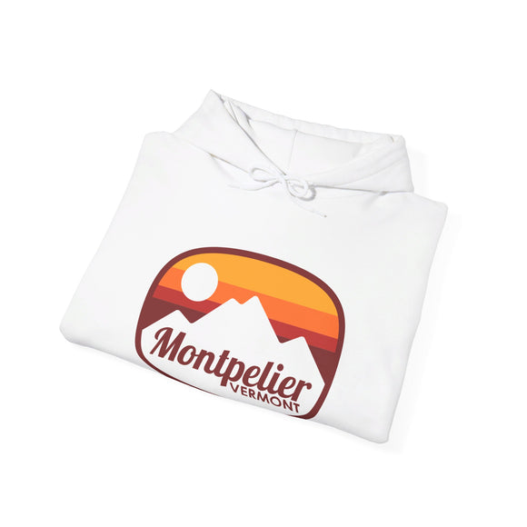 Montpelier, Vermont Hoodie - Retro Ombre Unisex Montpelier Hoodie Sweatshirt
