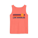 Los Angeles, California Retro Sunstripe Tank Top | Comfort Colors - 100% Cotton-1