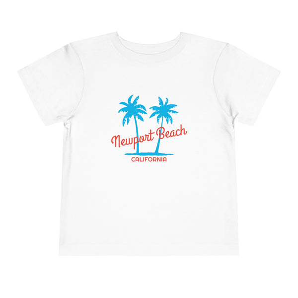 Newport Beach, California Toddler T-Shirt - Retro Palm Tree Toddler Newport Beach Shirt