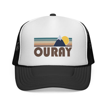 Ouray, Colorado Retro Mountains Trucker Hat - Vintage Style Ouray Cap