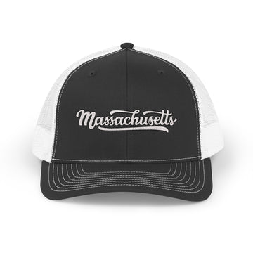 Massachusetts Snapback Trucker Cap - Embroidered Massachusetts Hat - 0