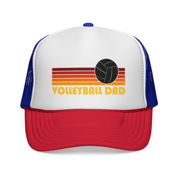 Buy blue-red Volleyball Dad Trucker Cap | Trucker Caps