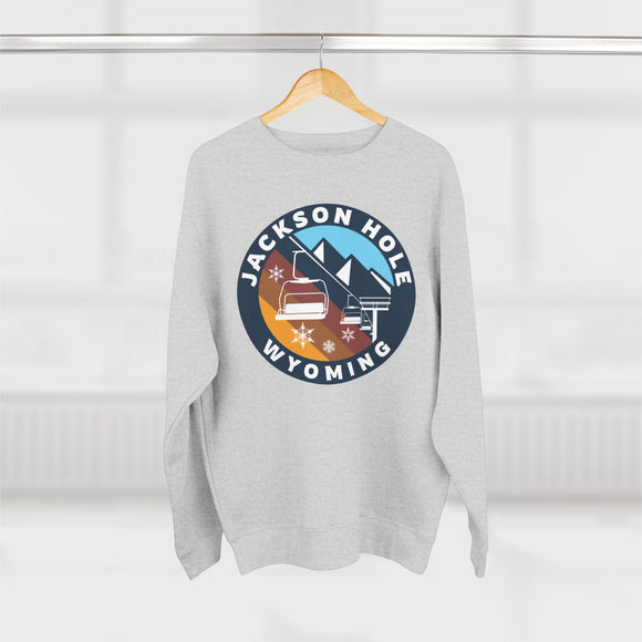 Premium Jackson Hole, Wyoming Mountain Ski Lift Sweatshirt