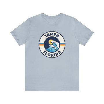 Buy light-blue Tampa, Florida T-Shirt - Retro Unisex Tampa Shirt - Wave Circle