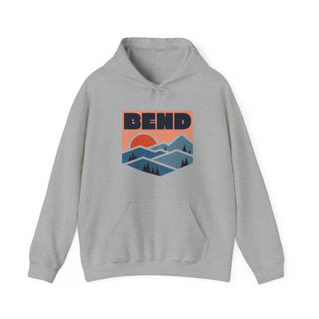 Buy sport-grey Bend, Oregon Hoodie - Unisex Mountain Bend Hoodie Graphic Sweatshirt