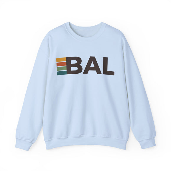 Baltimore, Maryland BAL Retro Stripe Sweatshirt
