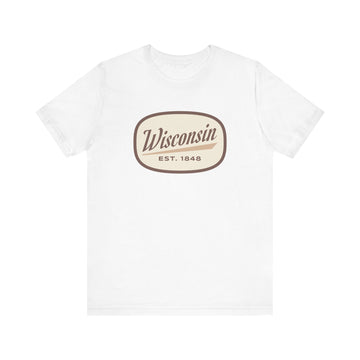 Buy white Wisconsin T-Shirt - Retro Unisex Wisconsin Shirt