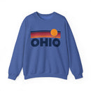 Ohio Sweatshirt Retro Sun Unisex - Vintage Ohio Inspired Warm Pullover Jumper-5