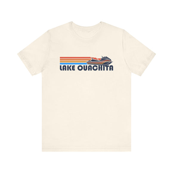 Lake Ouachita, Arkansas T Shirt - Retro Jetski PWC Graphic Tee
