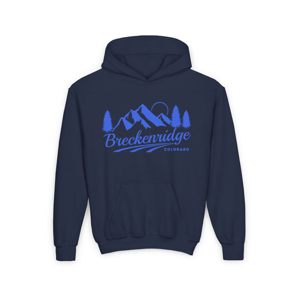 Retro Breckenridge, Colorado Youth Hoodie - Mountain Breckenridge, Colorado Kids Sweatshirt, Cute Breckenridge, Colorado Children's Pullover