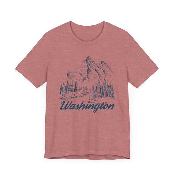 Washington Graphic Tee - Mountain Illustration Washington T Shirt