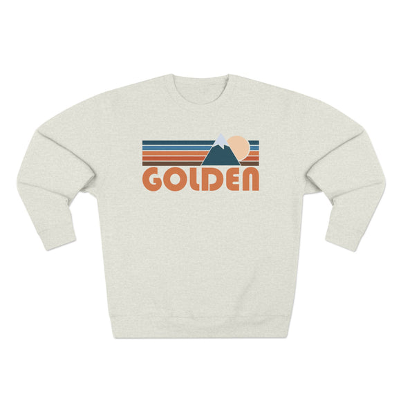 Premium Golden, Colorado Retro Mountain Graphic Sweatshirt