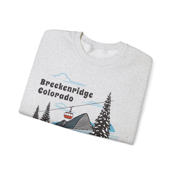 Breckenridge, Colorado Sweatshirt - Unisex Retro Ski Mountain Gondola Breckenridge Sweatshirt