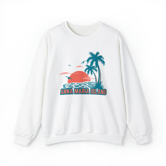 Anna Maria Island, Florida Sweatshirt - Unisex Palm Tree Anna Maria Island Sweatshirt