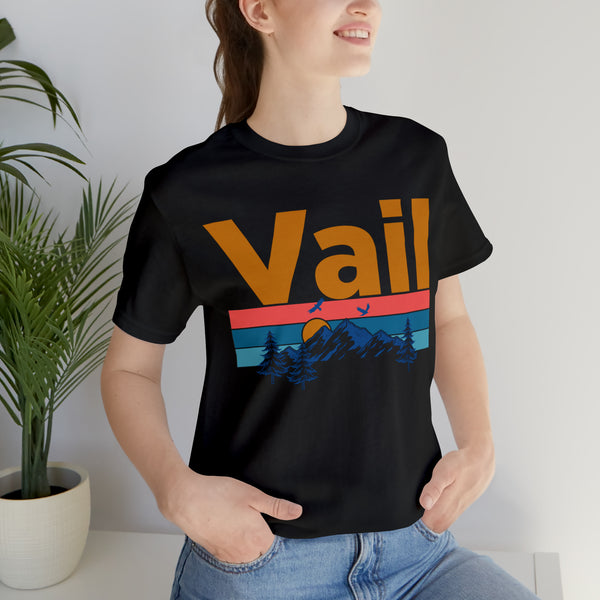 Vail, Colorado Shirt - Mountain Sunset Unisex Vail T-Shirt
