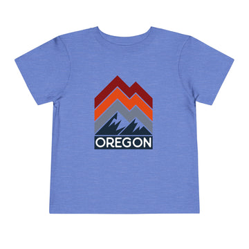 Buy heather-columbia-blue Oregon Toddler T-Shirt - Retro Palm Tree Unisex Toddler Oregon Shirt