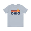 Ohio T-Shirt Retro Sun Ombre Unisex Tee, Vintage Ohio Tee, Mountain Sun Tee, Ohio Souvenir Shirt