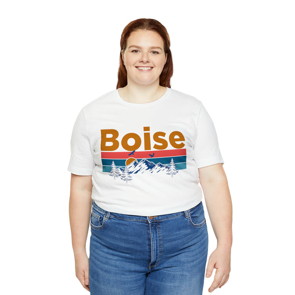 Boise, Idaho Shirt - Mountain Sunset Unisex Boise T-Shirt