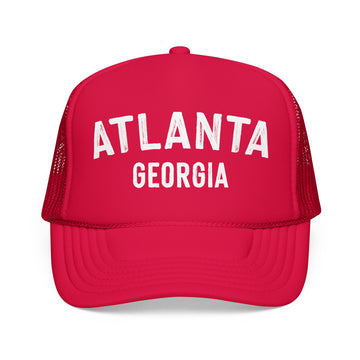Buy red Atlanta, Georgia Trucker Hat - Atlanta Cap