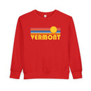 Vermont Toddler Sweatshirt - Retro Sun Vermont Toddler Crewneck Sweatshirt-6